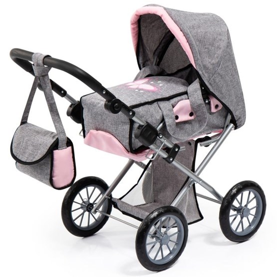 Humble&Heart, Deluxe dukkevogn 55 cm grå