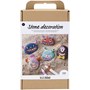 Mini DIY Kit Steindekorasjon, assorterte farger, Monster, 1
