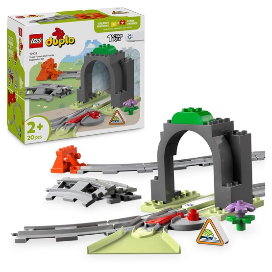 LEGO DUPLO Town 10425, Utvidelsessett med togtunnel og skinner