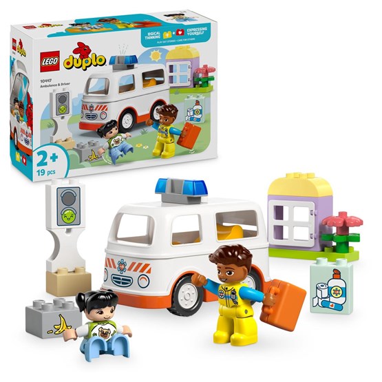 LEGO DUPLO Town 10447, Sykebil med sjåfør