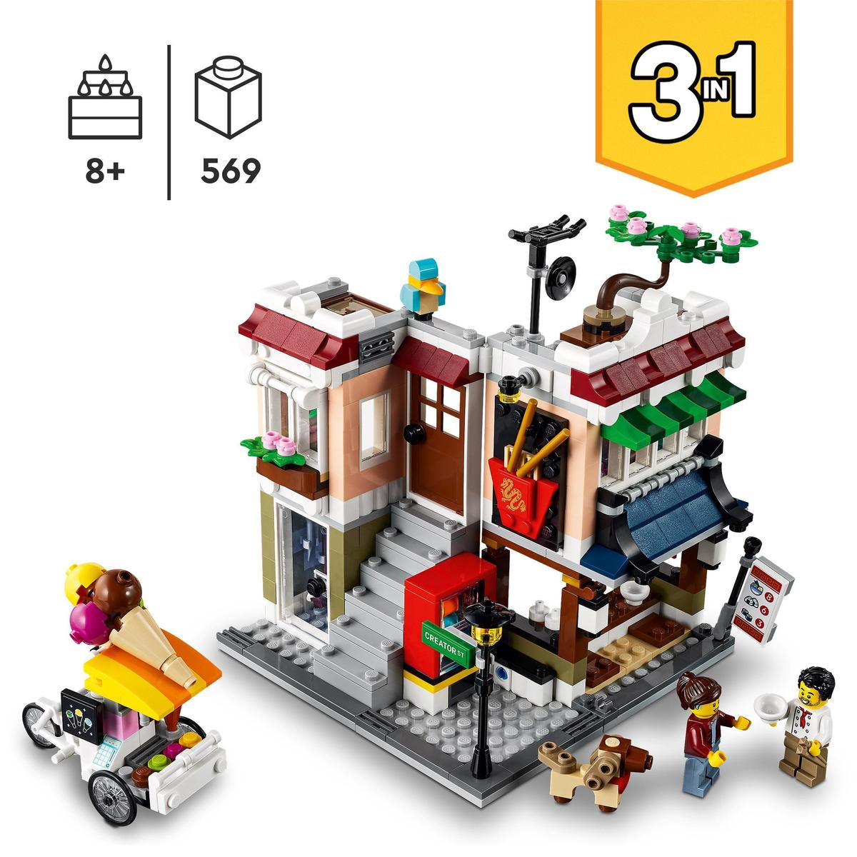 vanter Følge efter bungee jump LEGO Creator 31131, Nudelrestaurant i sentrum - Lekia.no