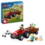 LEGO City Great Vehicles 60461, Sett med rød traktor, henger og sau