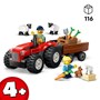 LEGO City Great Vehicles 60461, Sett med rød traktor, henger og sau