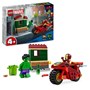 LEGO Marvel 76287, Iron Man med motorsykkel og Hulken