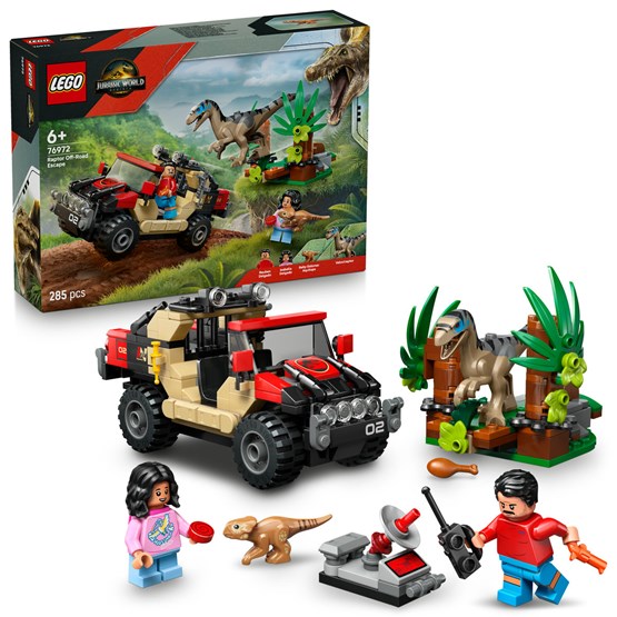 LEGO Jurassic World 76972, Raptorflukt i terrengbil