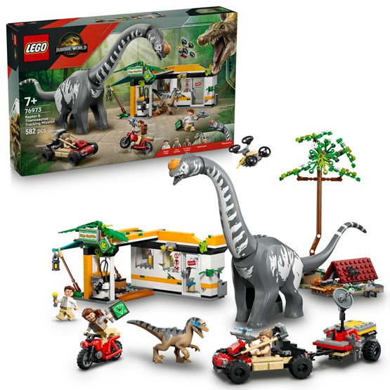 LEGO Jurassic World 76973, På sporet av titanosaurus og raptor