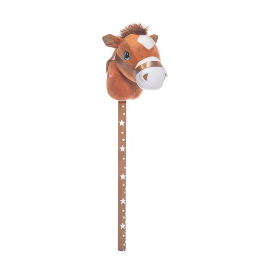 Kjepphest med lyd, brun, 70cm