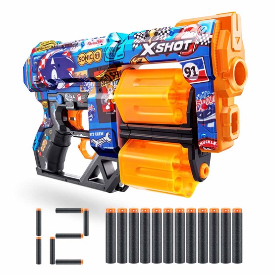 X-SHOT, SKINS-DREAD Sonic(12 Darts) Open Box