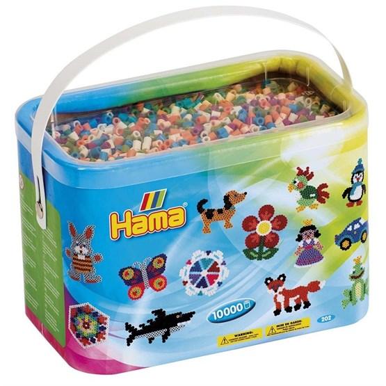 Hama, Midi Beads 10000 pcs in bucket Mix 58