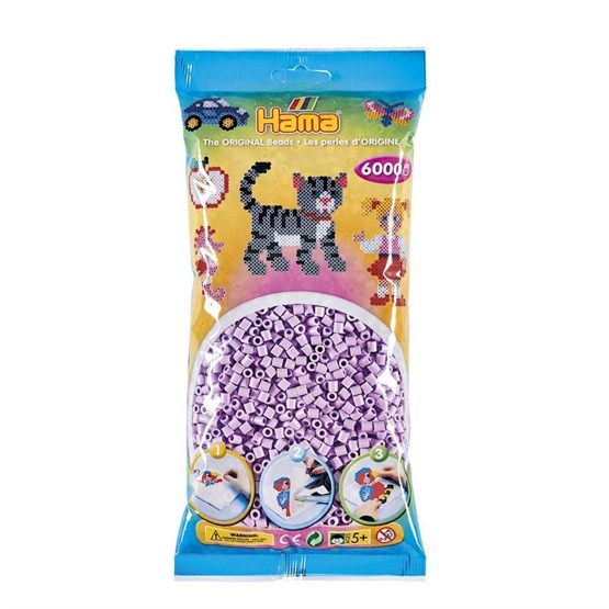 Hama, Midi Beads 6000 pcs Pastel Lilac