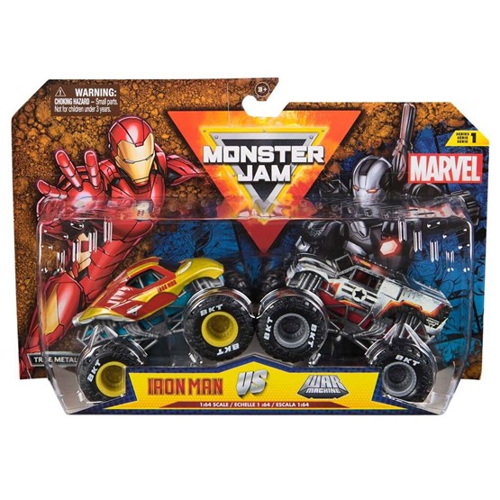 Monster Jam, 1:64 Marvel 2 Pack, Iron:War Machine