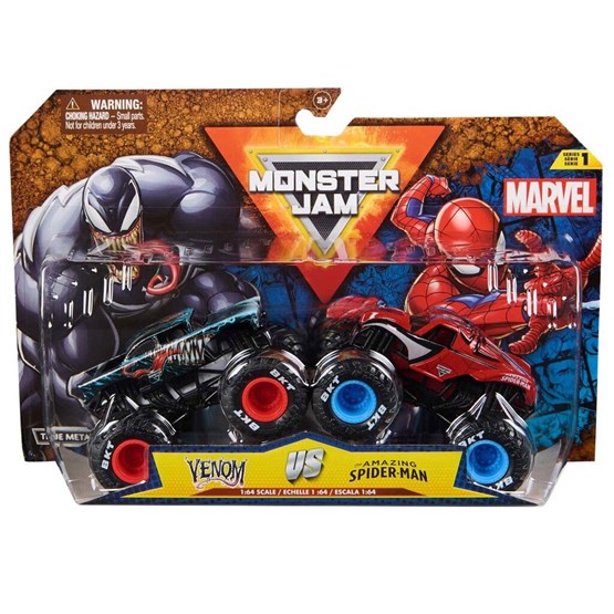 Monster Jam, 1:64 Marvel 2 Pack, Spider Man:Venom