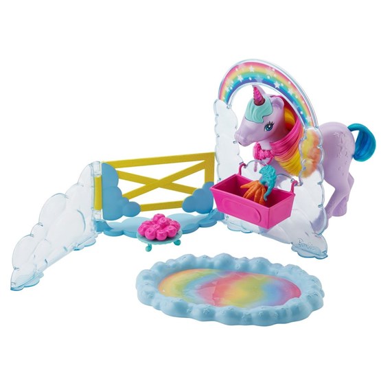 Barbie, Rainbow Potty Unicorn Playset - Lekia.no
