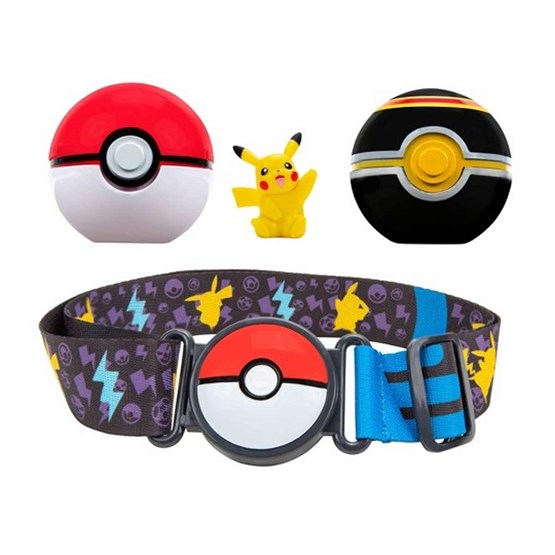 Pokémon, Clip n Go Belt Poke Ball, Luxury Ball och Pikachu