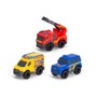 Dickie Toys 3-Pack Mini Redningskjøretøy med frihjul. Større