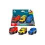 Dickie Toys 3-Pack Mini Redningskjøretøy med frihjul. Større